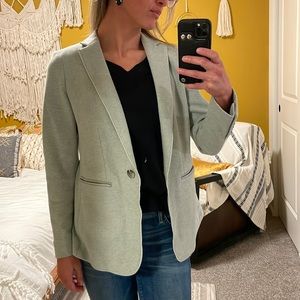 Ann Taylor Hutton Knit Mint Blazer 0P